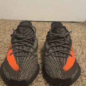 Stylish Orange and Gray Sneakers